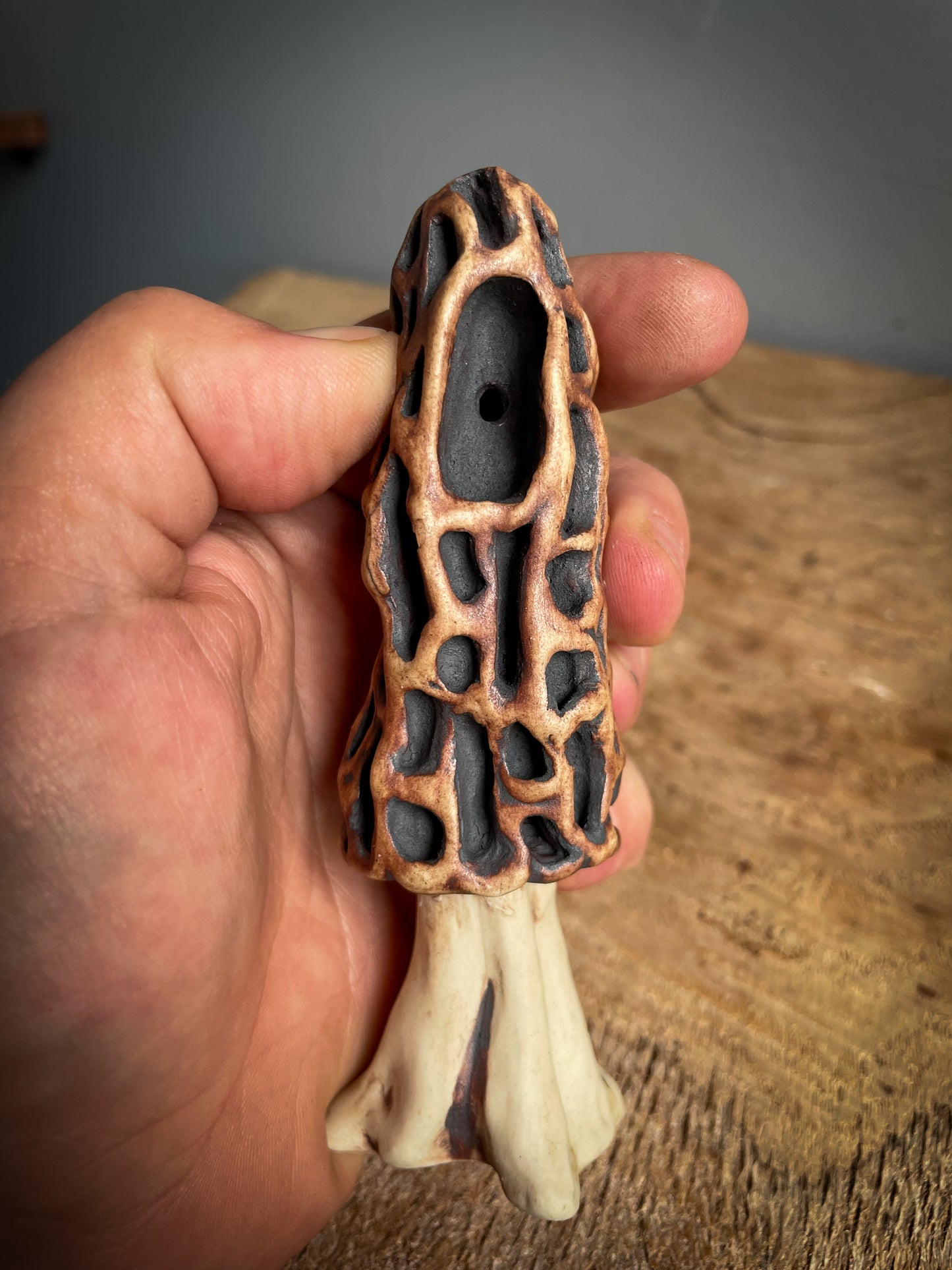 Small Morel mushroom pipe. #3