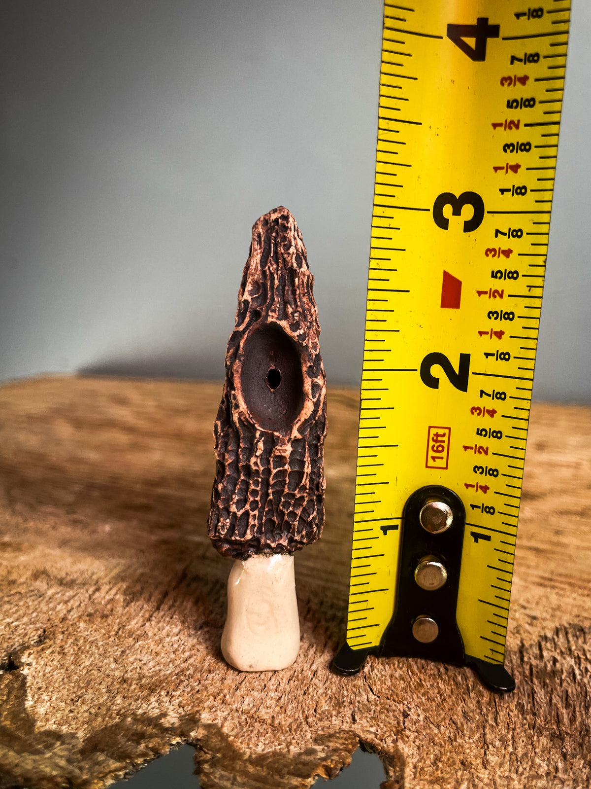 Small Morel mushroom pipe #9