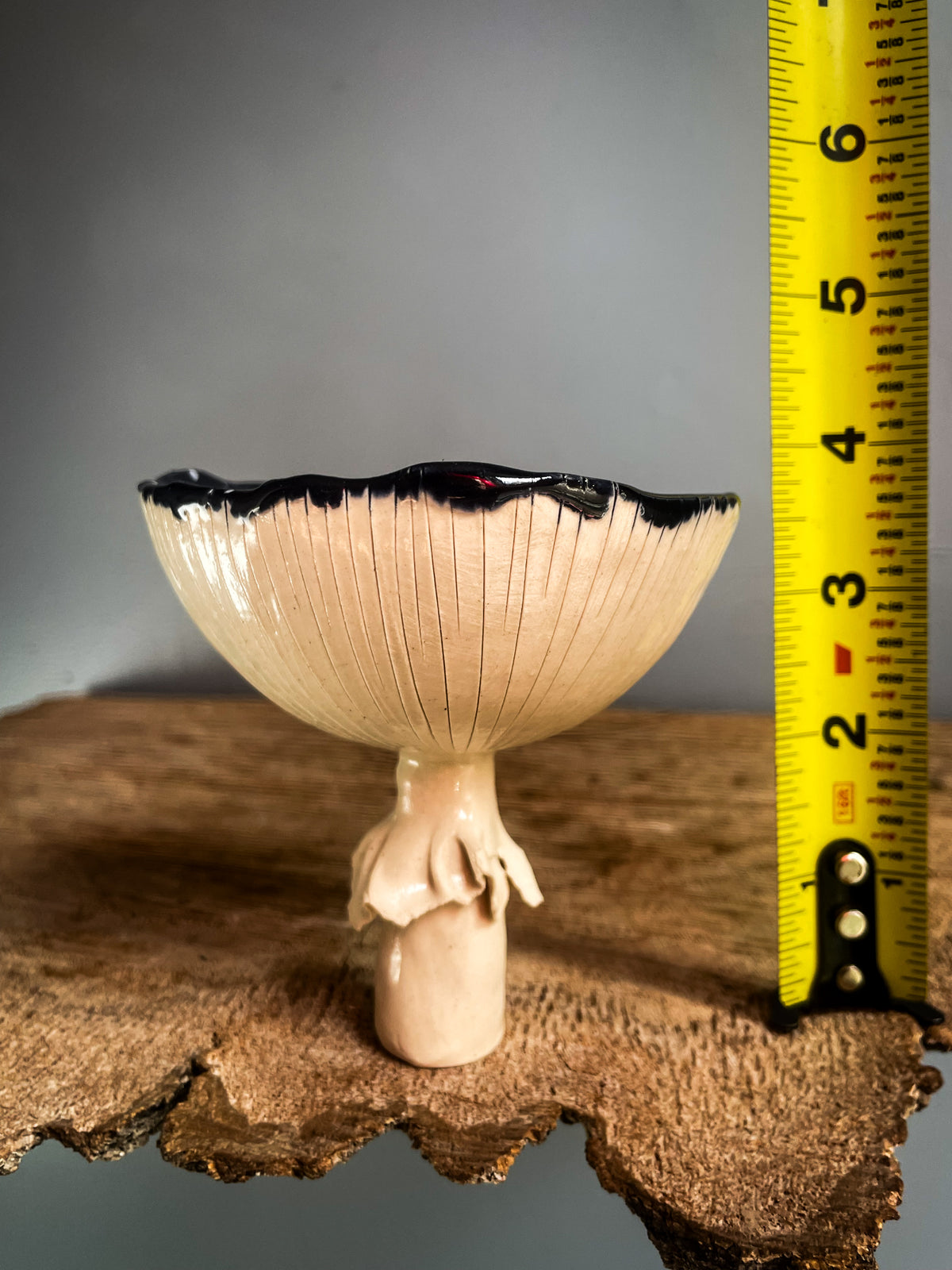 Black Amanita trinket dish/goblet SMALL