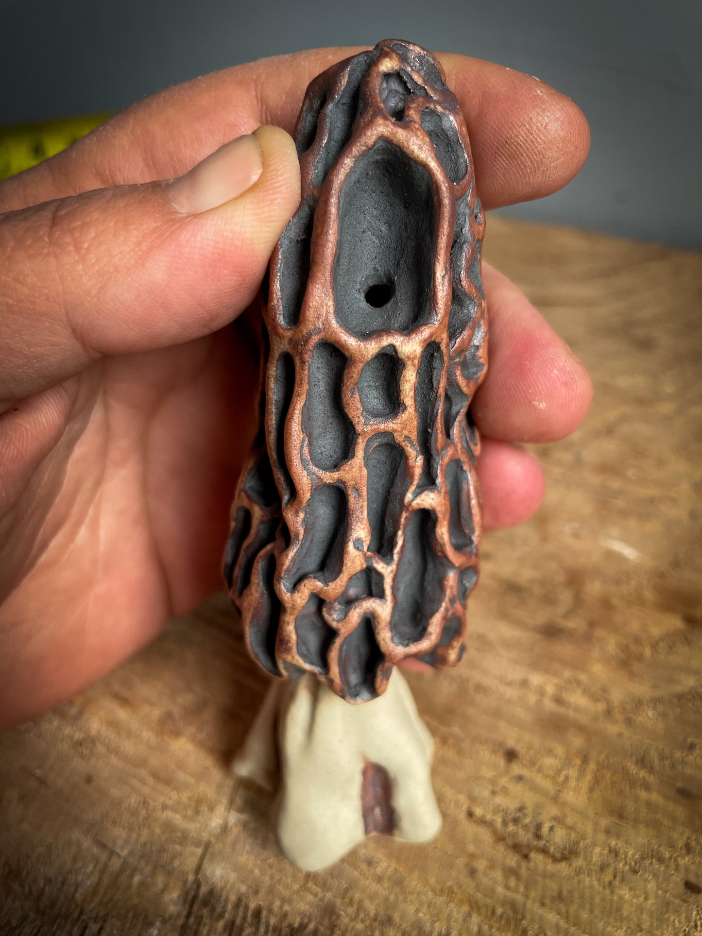 Small Morel mushroom pipe. #2