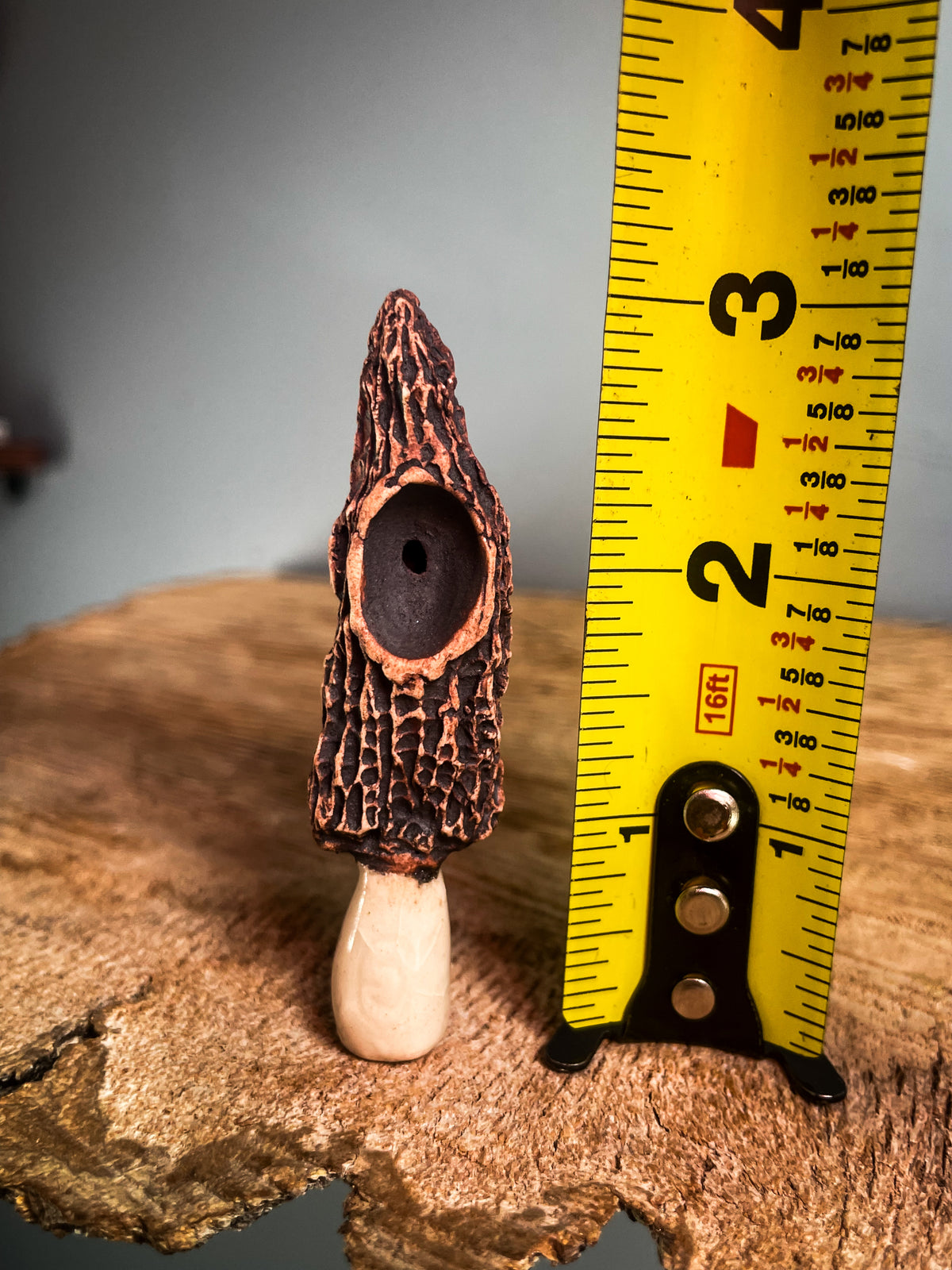 Small Morel mushroom pipe #10
