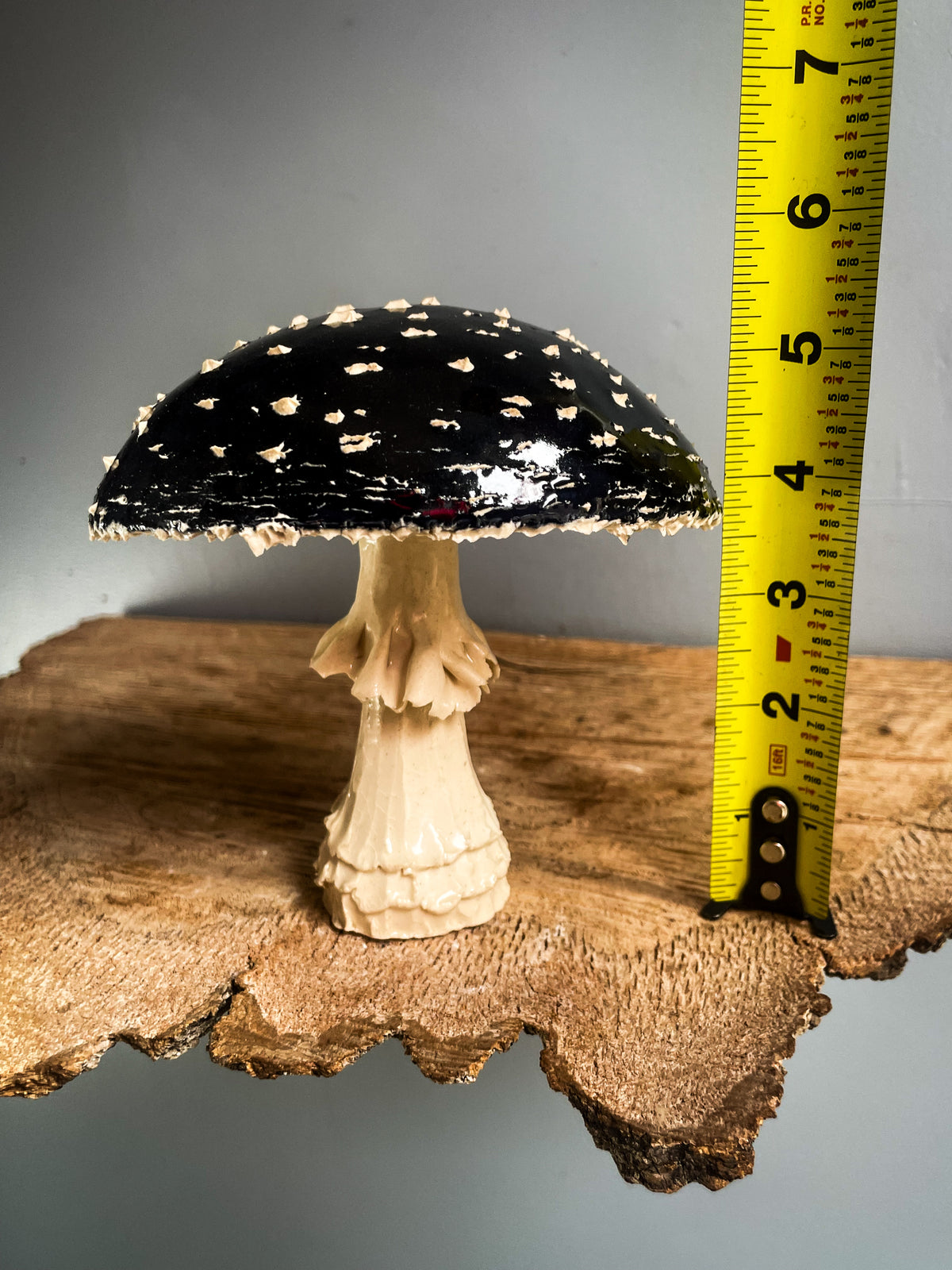 #2 Large BLACK amanita muscaria mushroom Spore Dispersal Incense Burner
