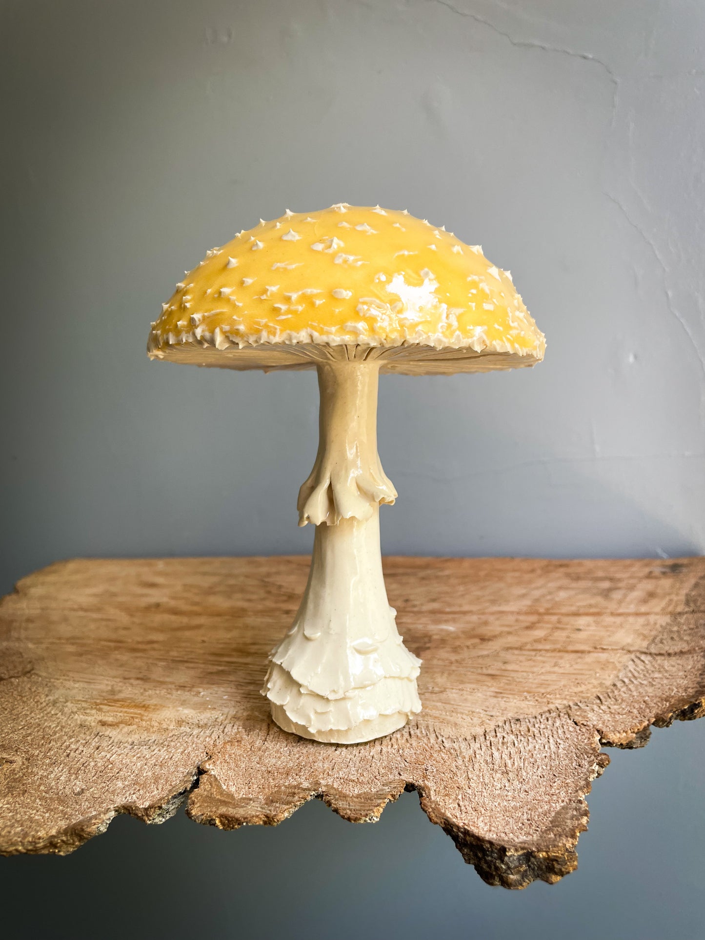 Large Yellow amanita mushroom Spore Dispersal Incense Burner
