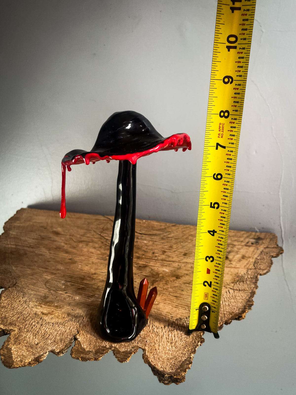 Bloody Mycena inspired spore dispersal incense burner.