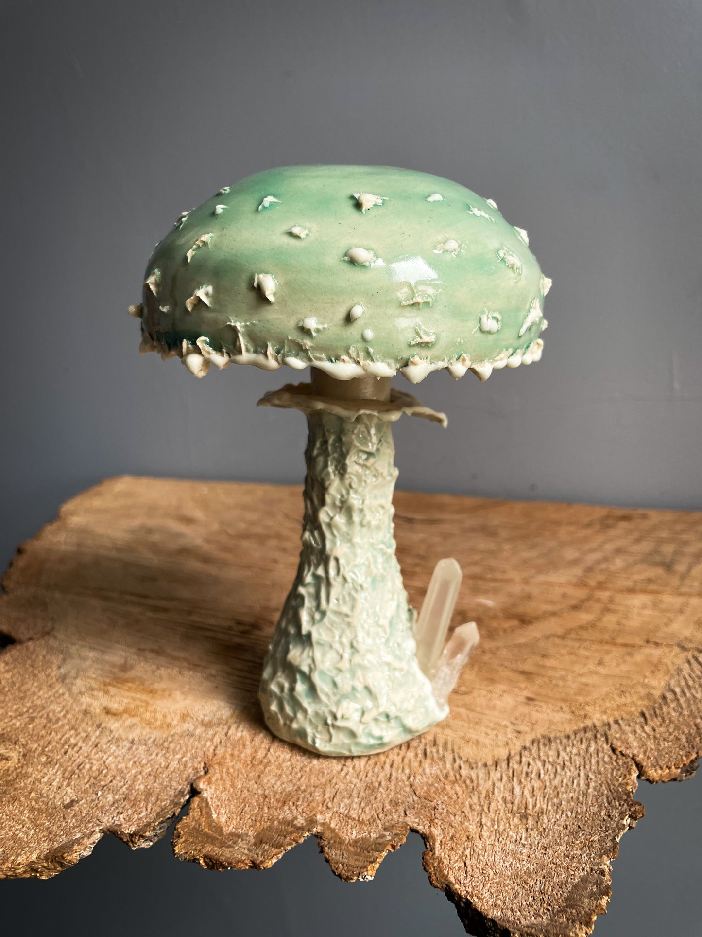 #1 Stropharia caerulea GLOW IN THE DARK mushroom Spore Dispersal Incense Burner