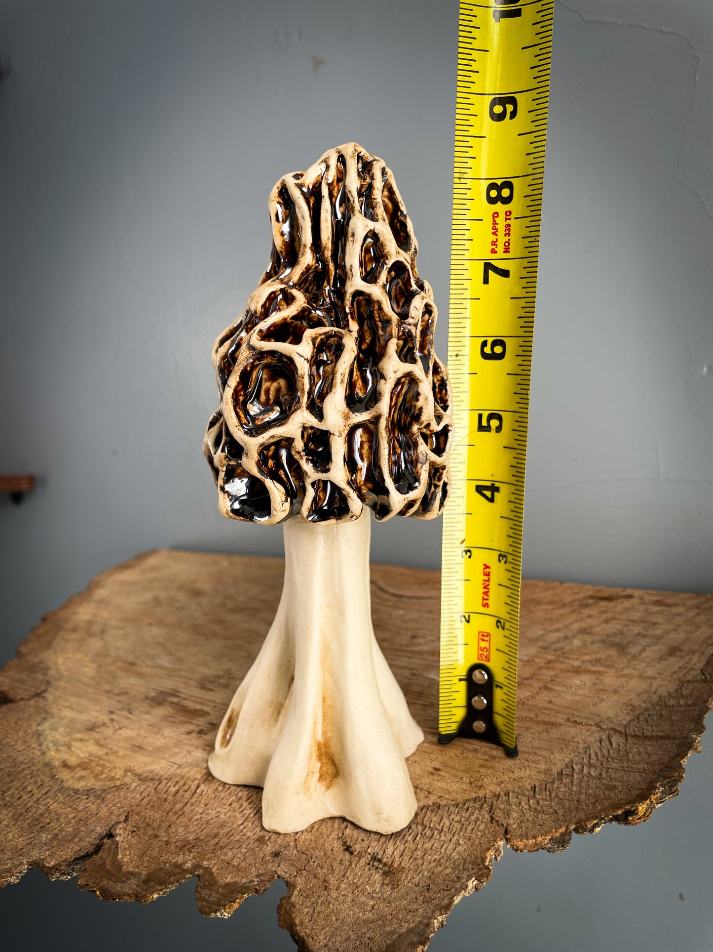 Large Morel mushroom Spore Dispersal Incense Burner