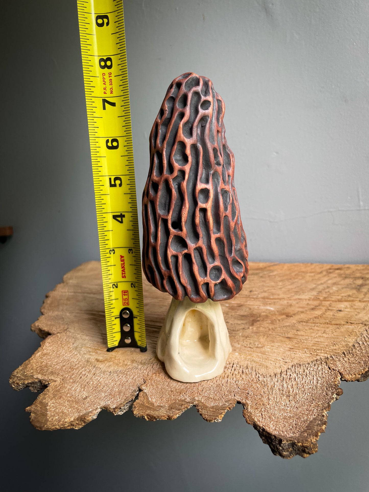 Large morel mushroom Spore dispersal incense burner #3