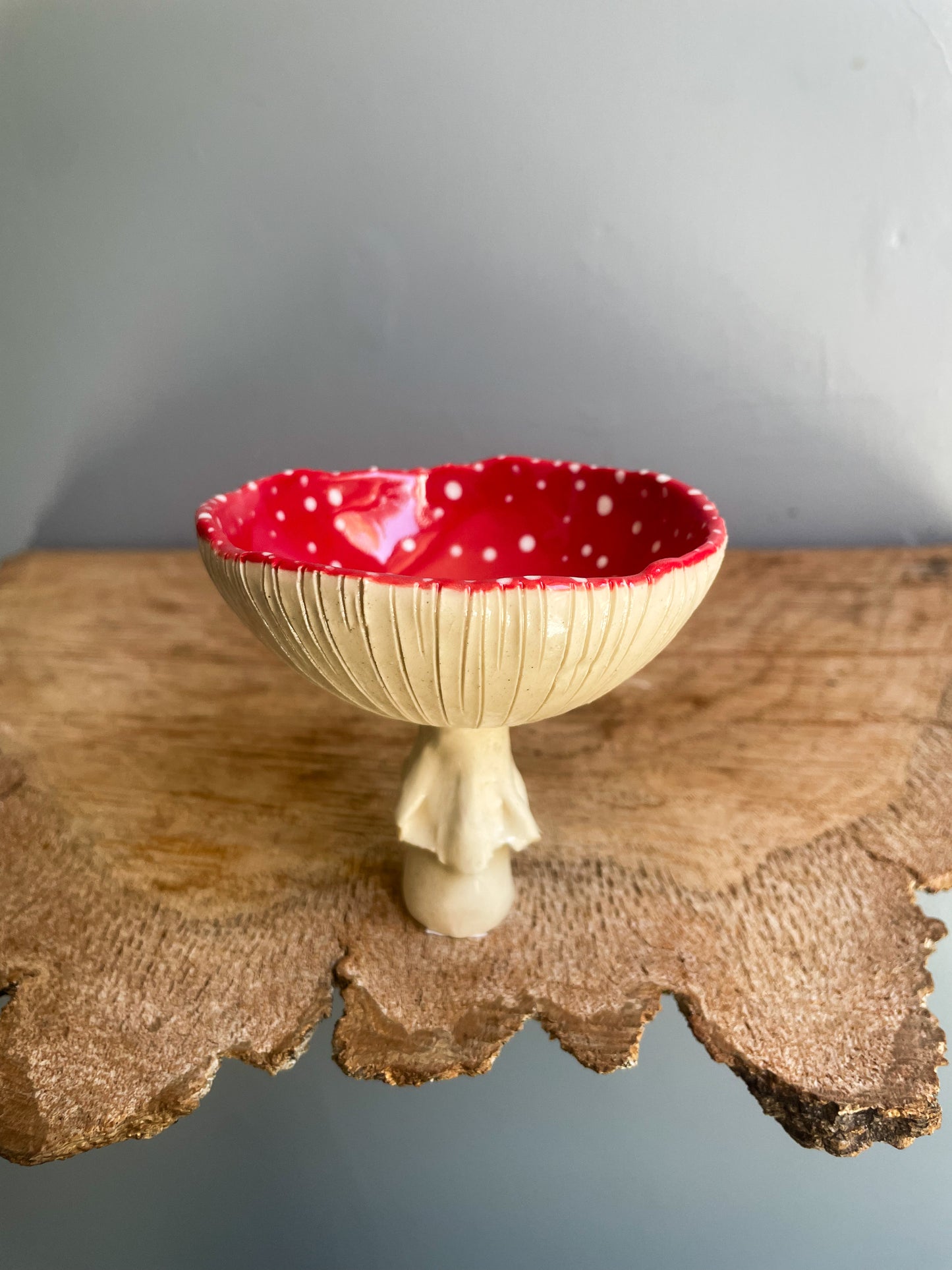 Red Amanita trinket dish/goblet SMALL #4