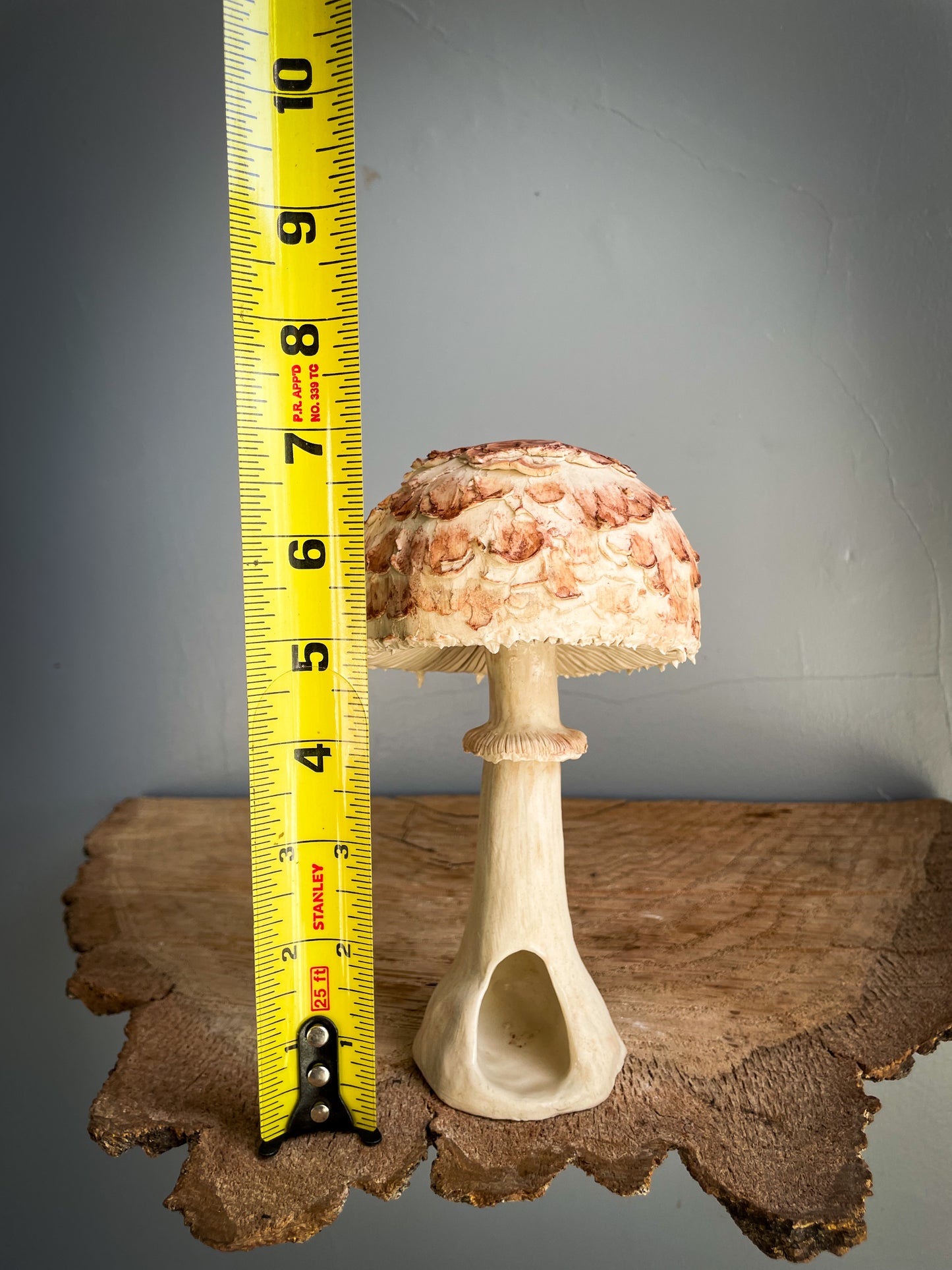 Leaning shaggy parasol mushroom Spore Dispersal Incense Burner