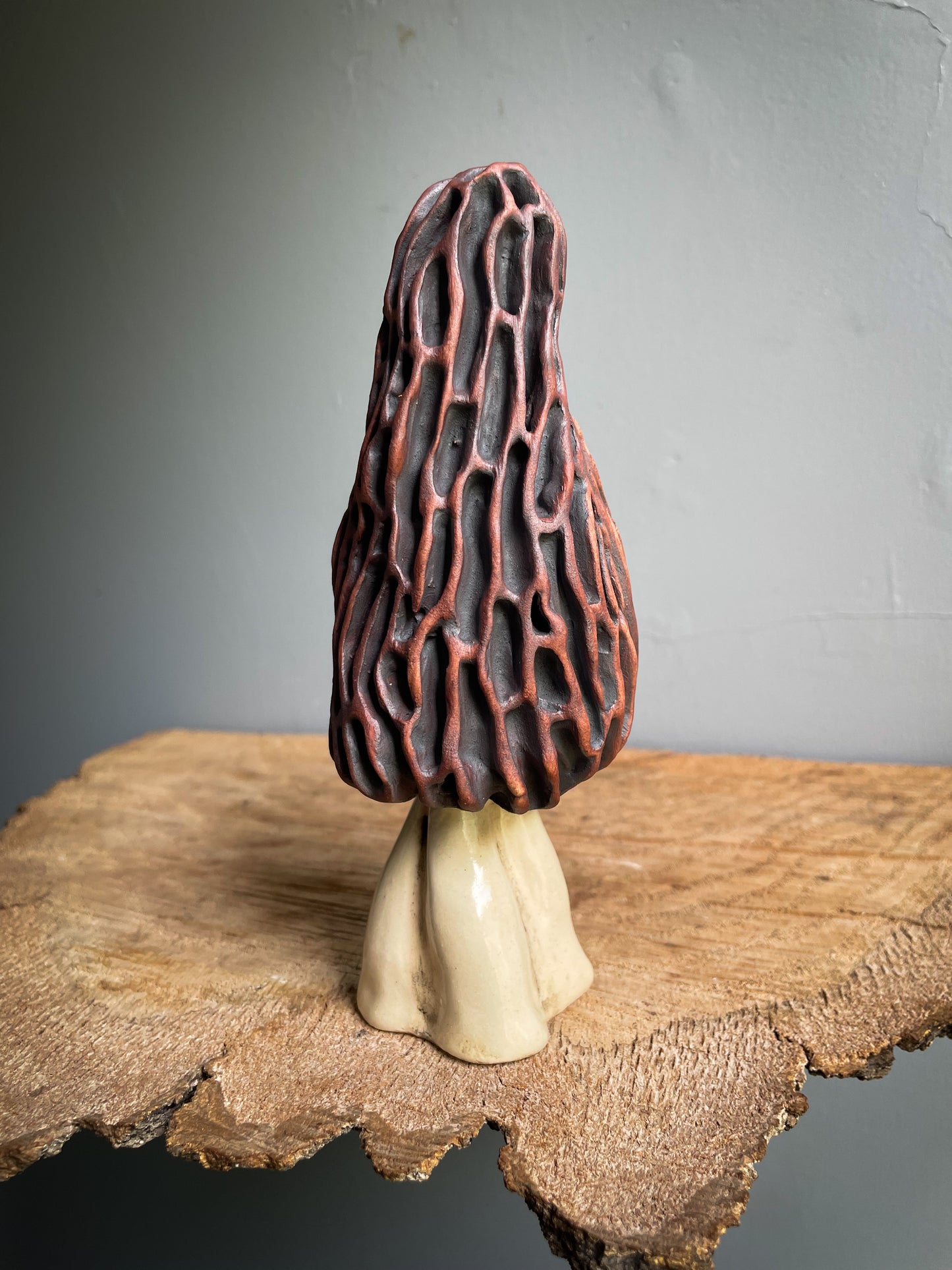 Large morel mushroom Spore dispersal incense burner #1