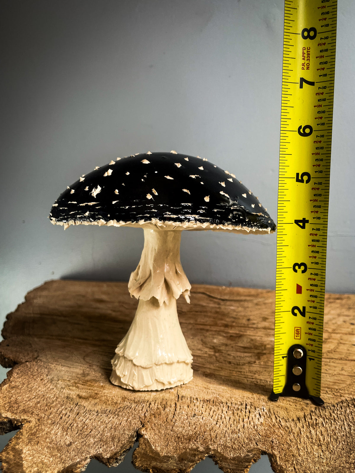 #4 Large BLACK amanita muscaria mushroom Spore Dispersal Incense Burner
