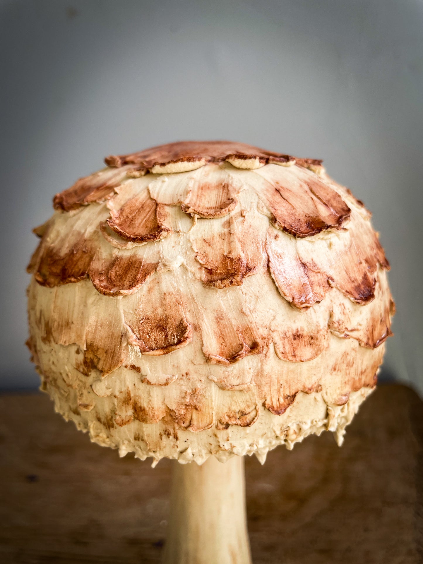 Leaning shaggy parasol mushroom Spore Dispersal Incense Burner