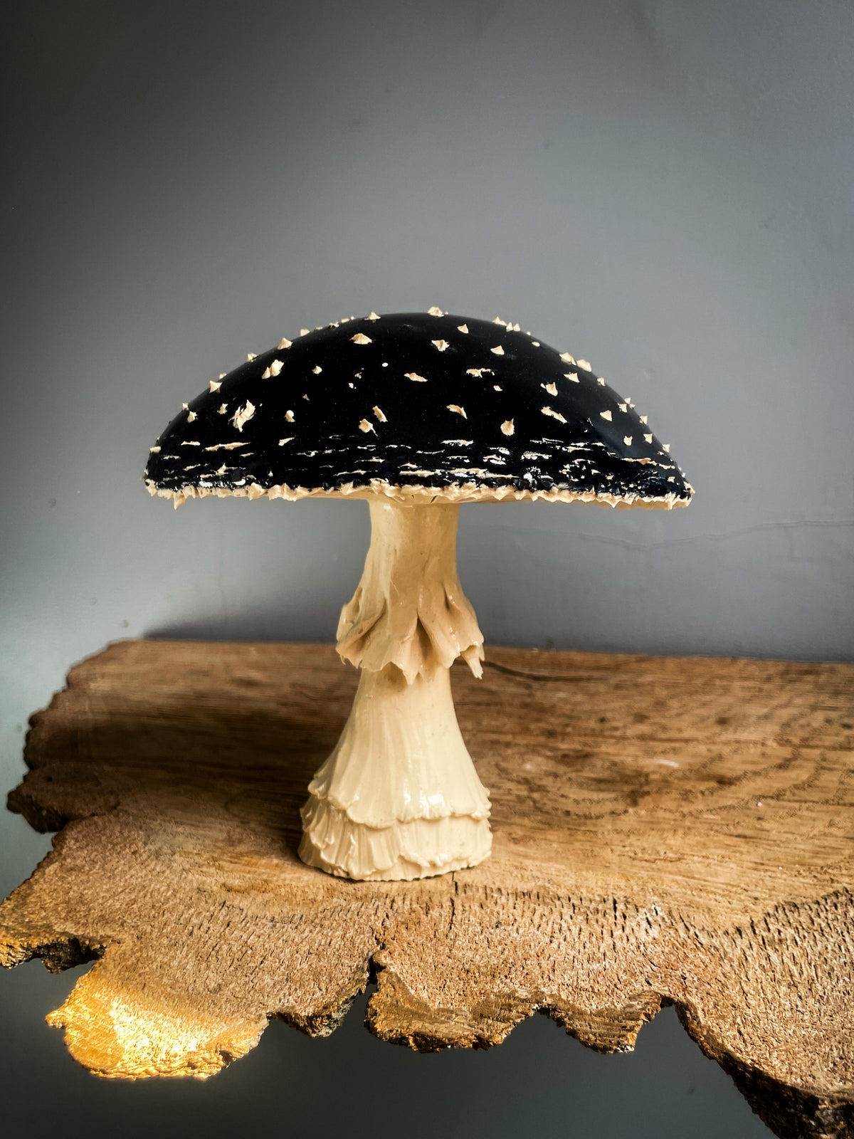#4 Large BLACK amanita muscaria mushroom Spore Dispersal Incense Burner