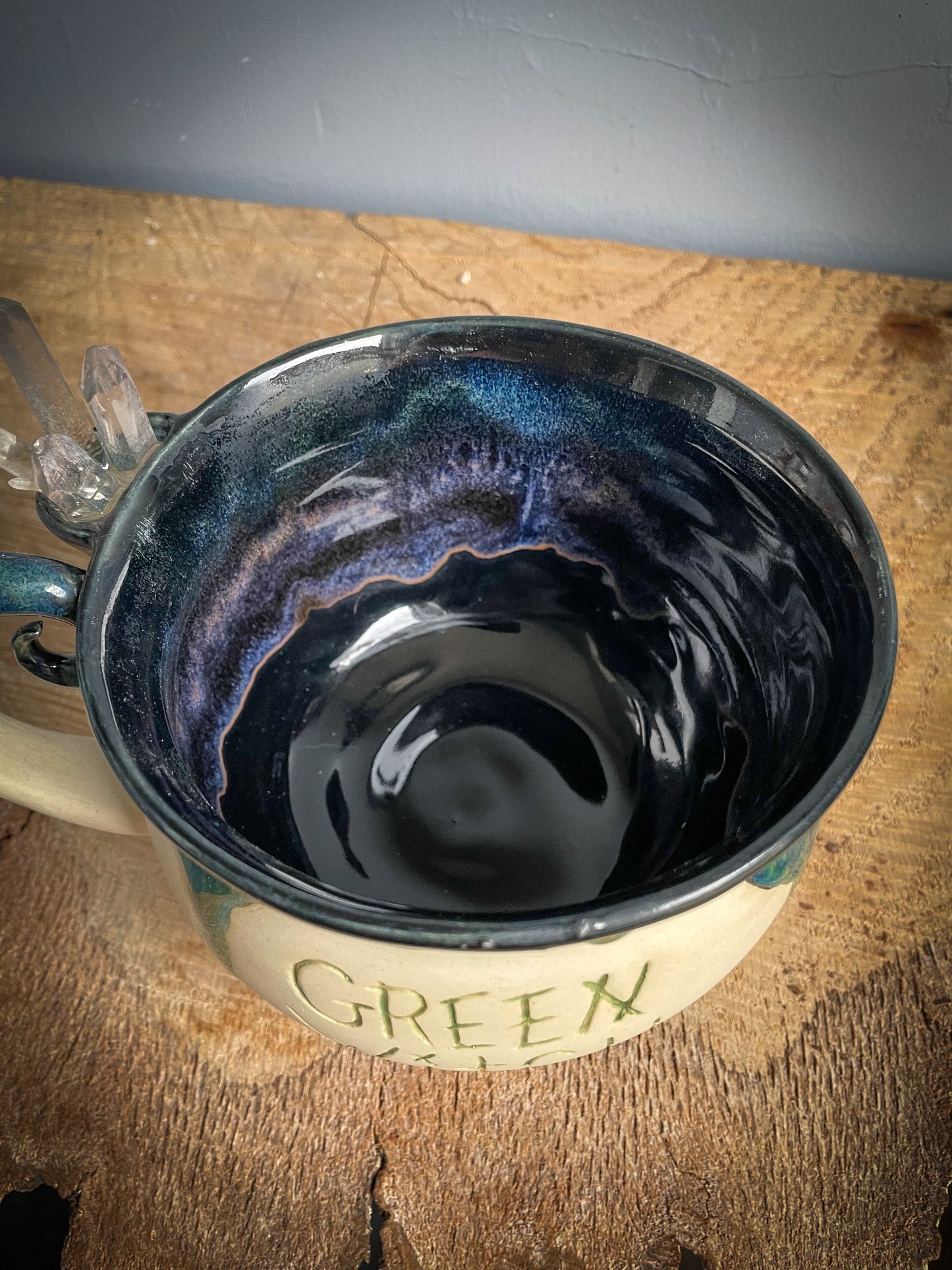 Green Witch Ceramic cauldron mug