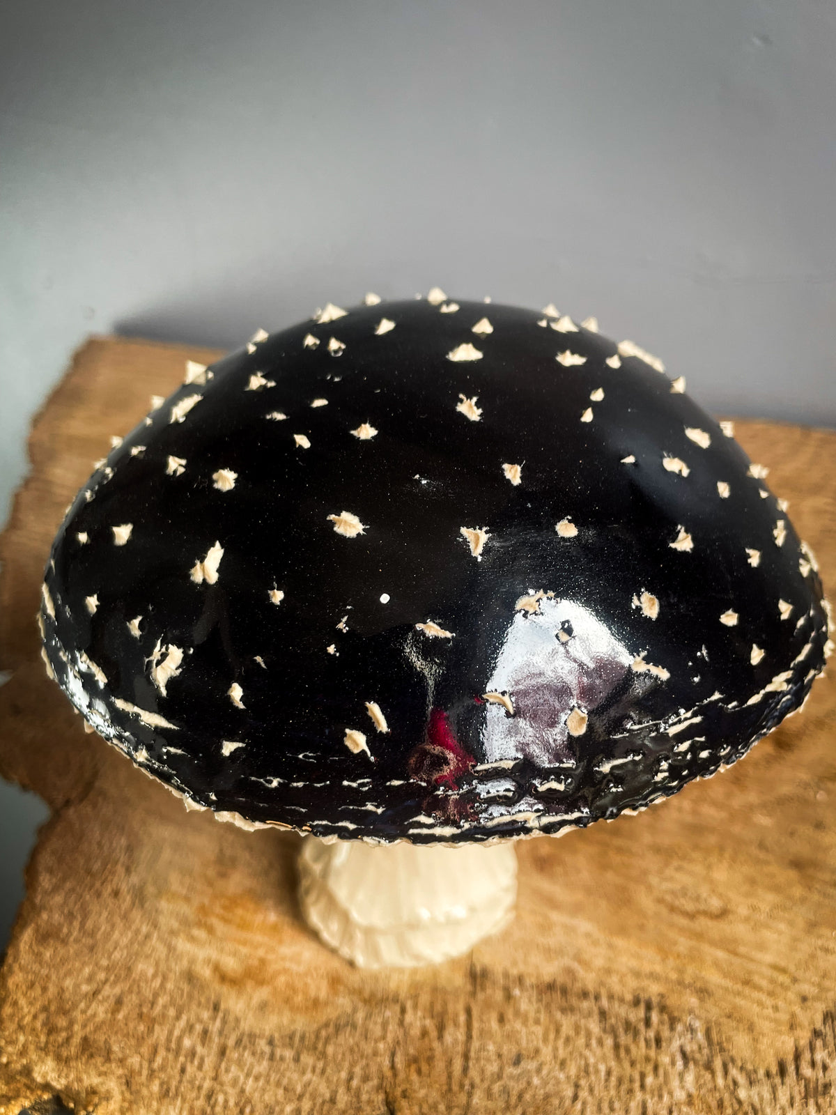 #4 Large BLACK amanita muscaria mushroom Spore Dispersal Incense Burner