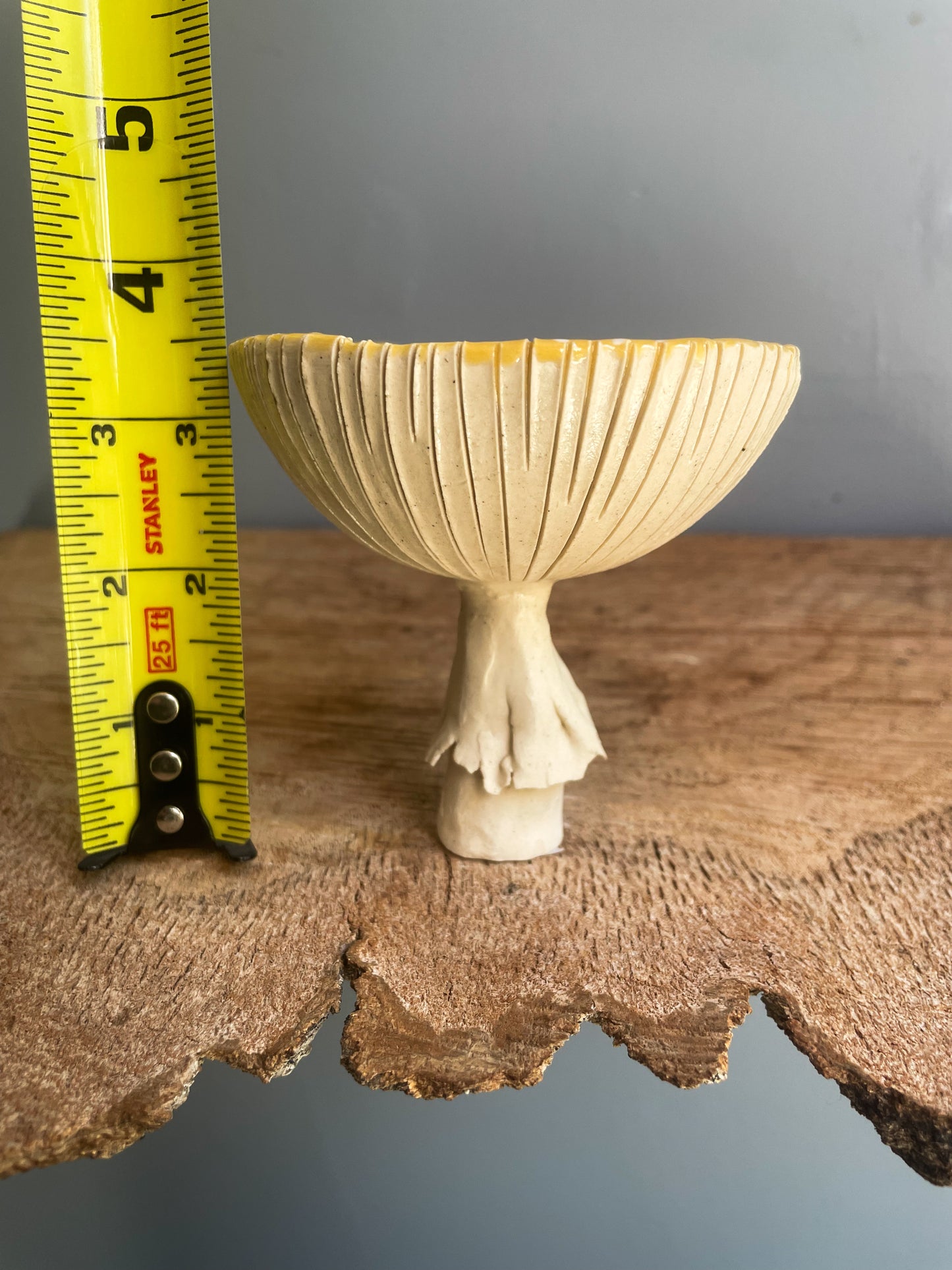 Yellow Amanita trinket dish/goblet SMALL #2