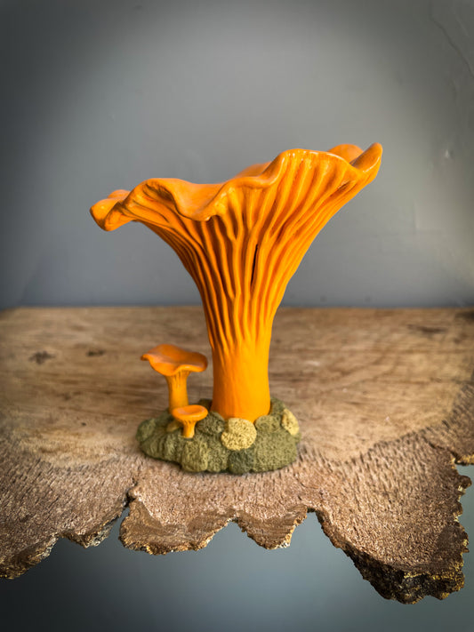 Chanterelle mushroom incense burner