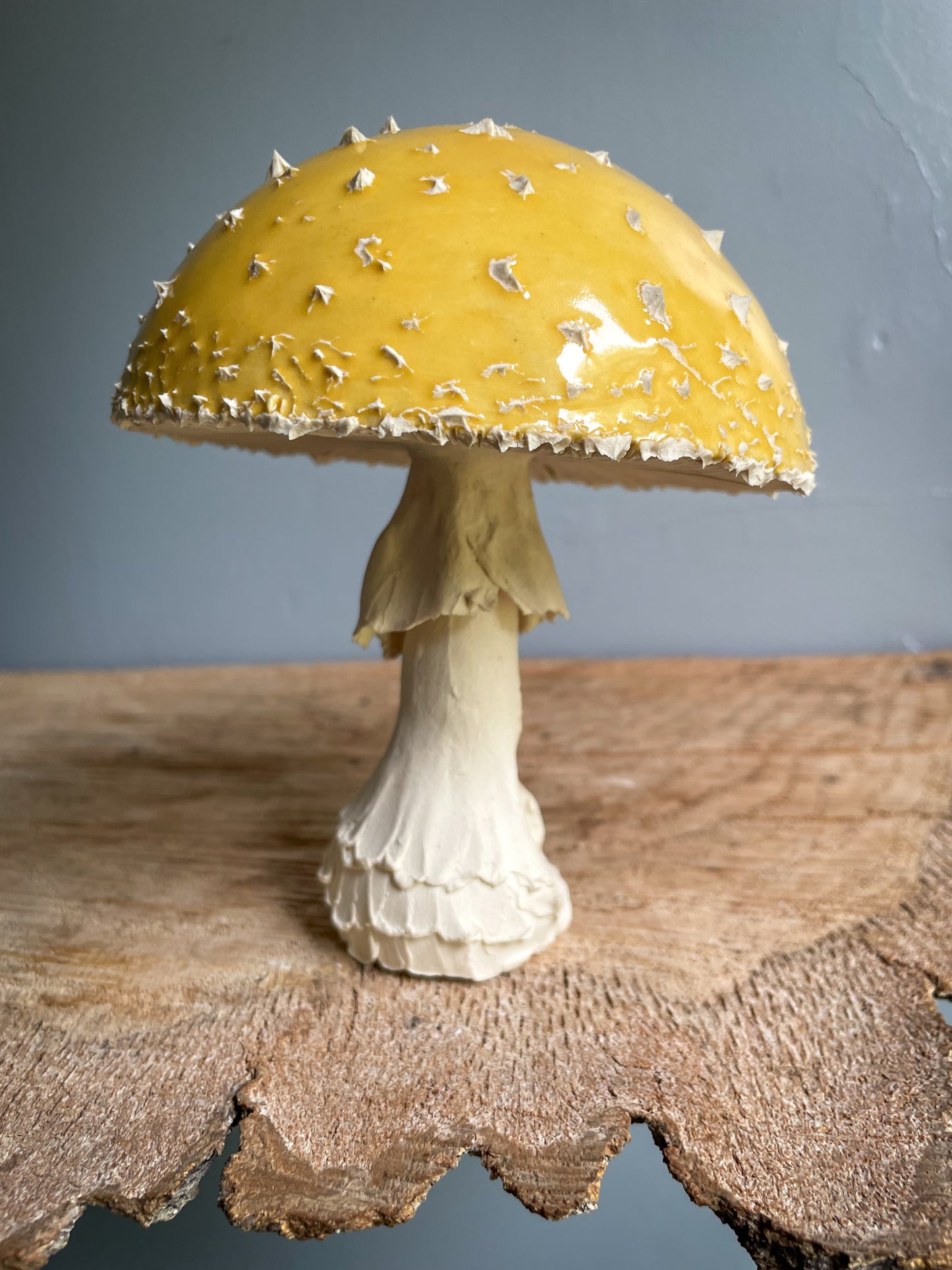 Large Yellow amanita mushroom Spore Dispersal Incense Burner