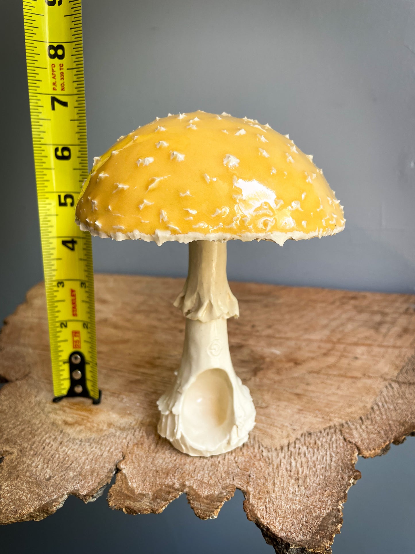 Large Yellow amanita mushroom Spore Dispersal Incense Burner