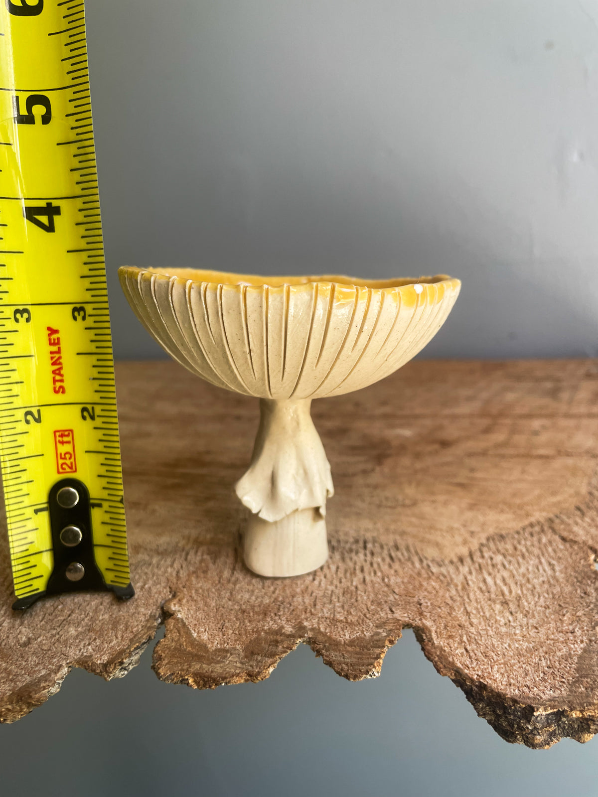 Yellow Amanita trinket dish/goblet SMALL #3