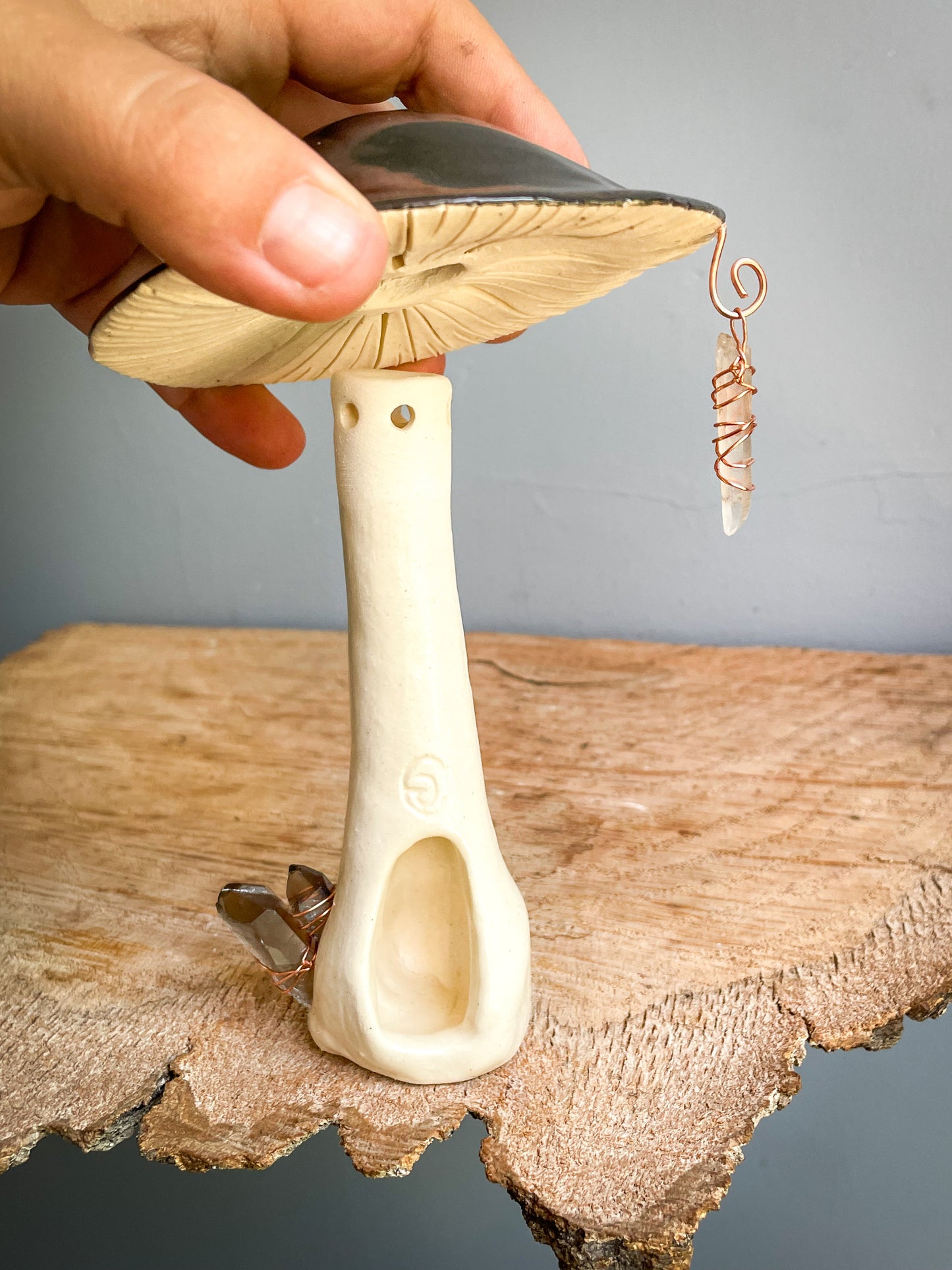 Grounding mushroom incense burner #3