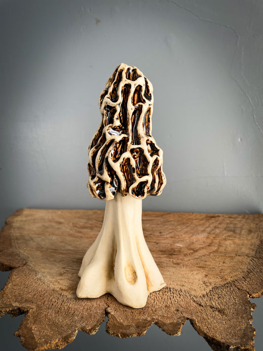 Large Morel mushroom Spore Dispersal Incense Burner