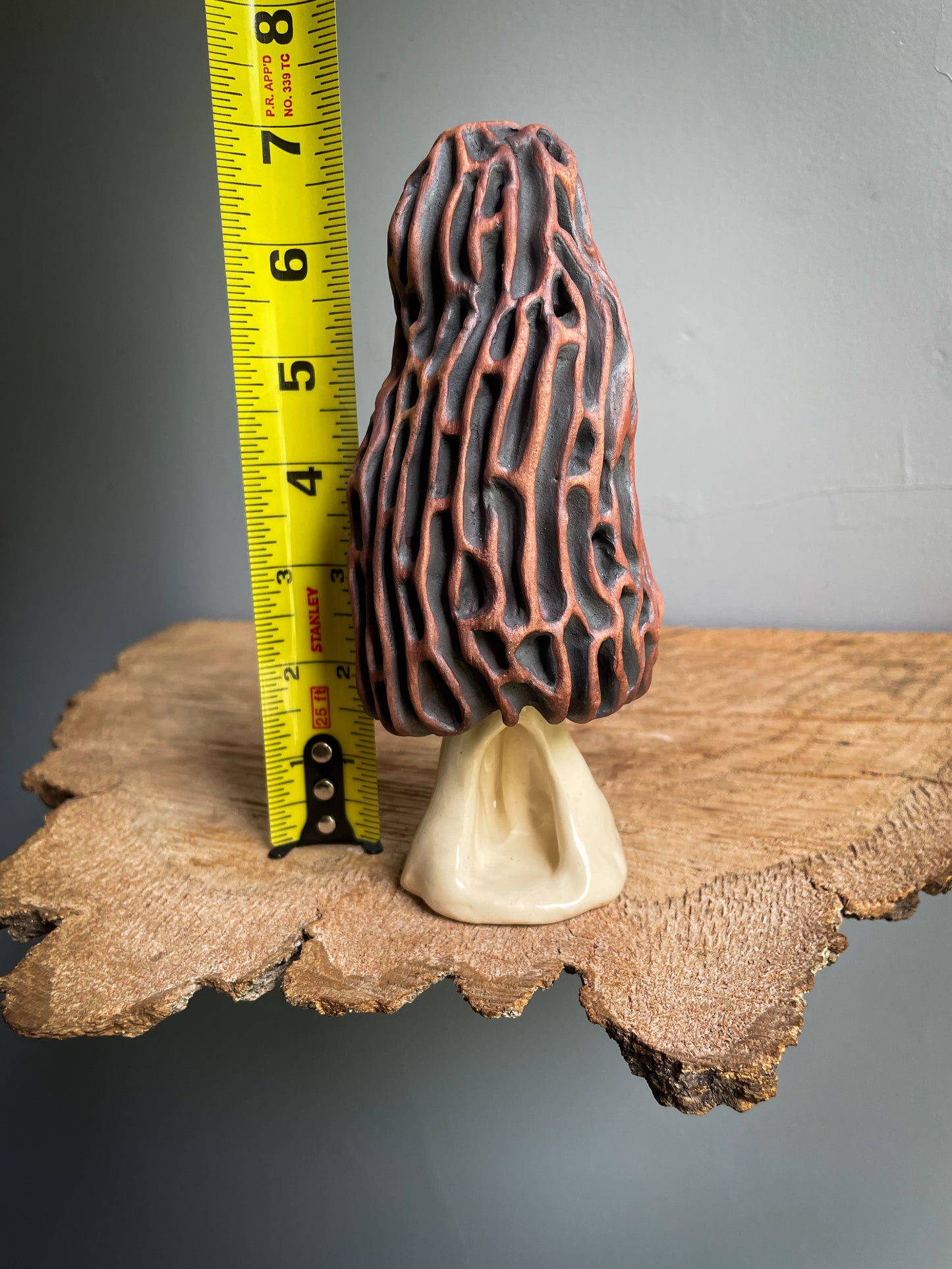 Large morel mushroom Spore dispersal incense burner #4