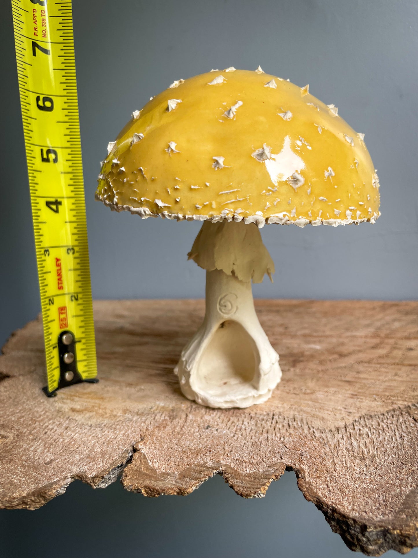 Large Yellow amanita mushroom Spore Dispersal Incense Burner