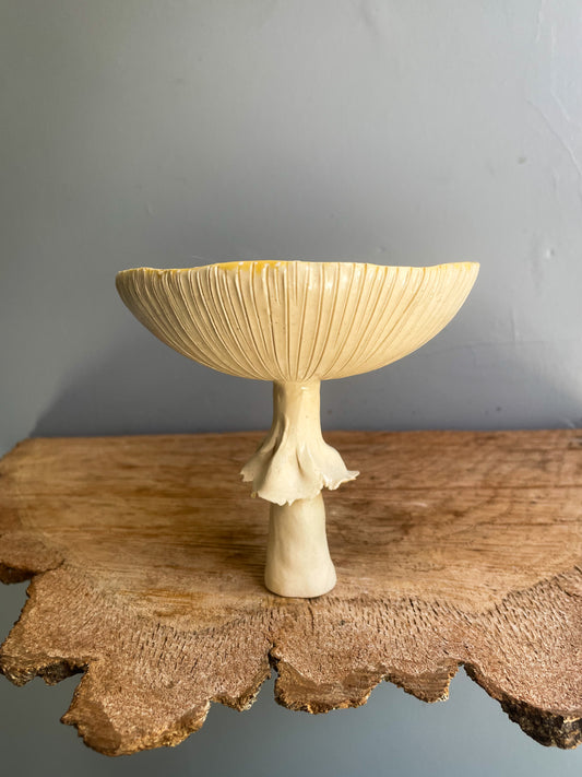 Yellow Amanita trinket dish/goblet MEDIUM #1
