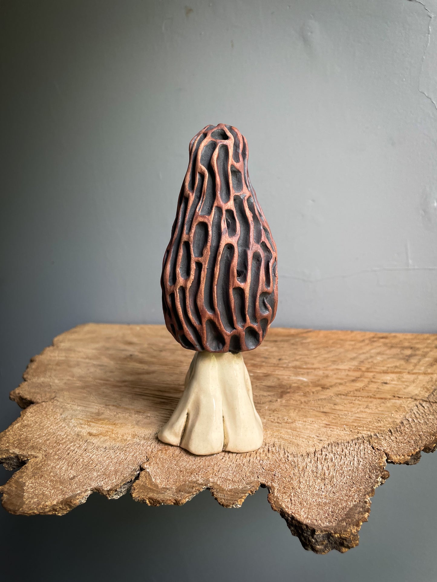Large morel mushroom Spore dispersal incense burner #5
