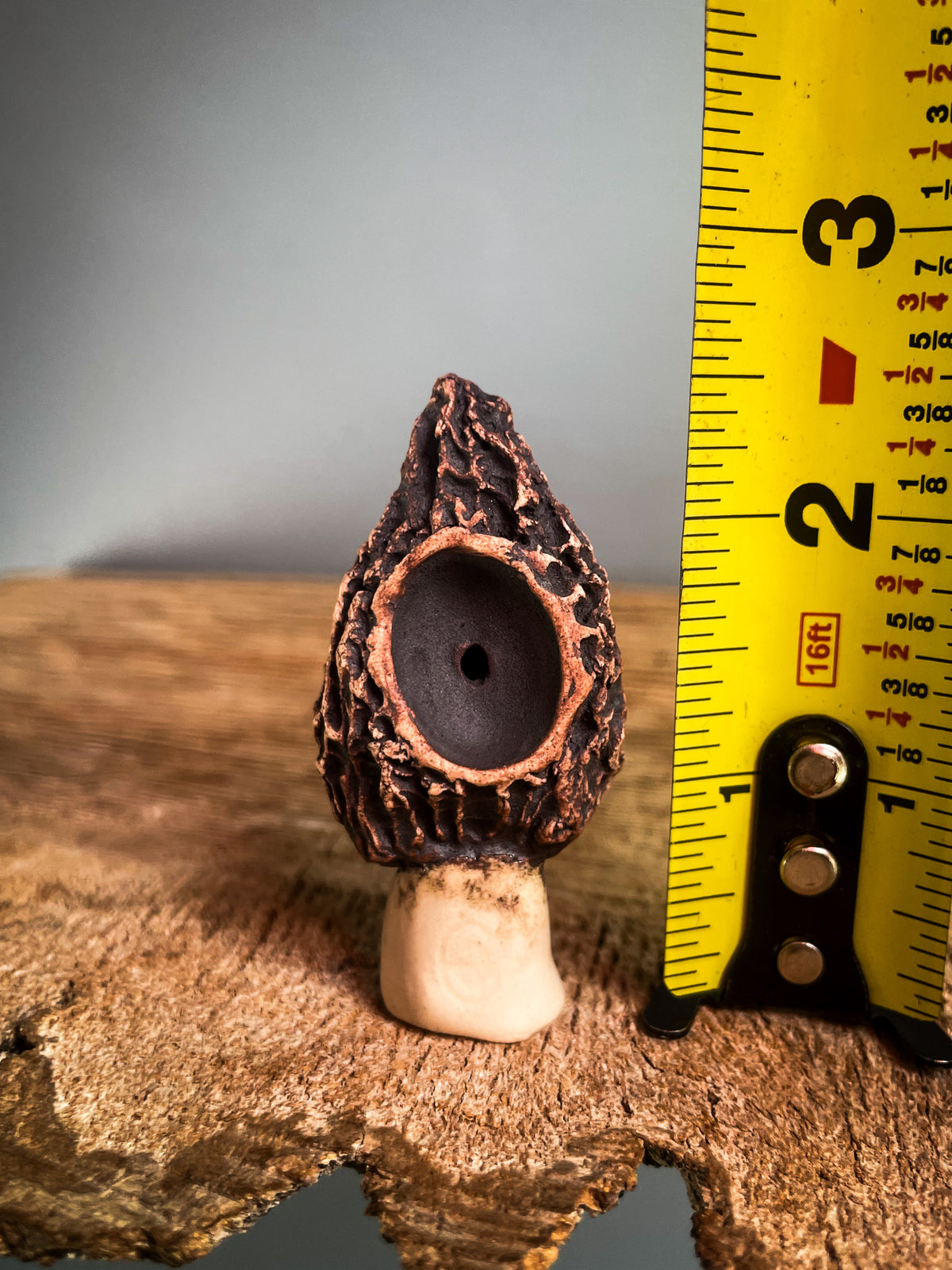 Small Morel mushroom pipe #7