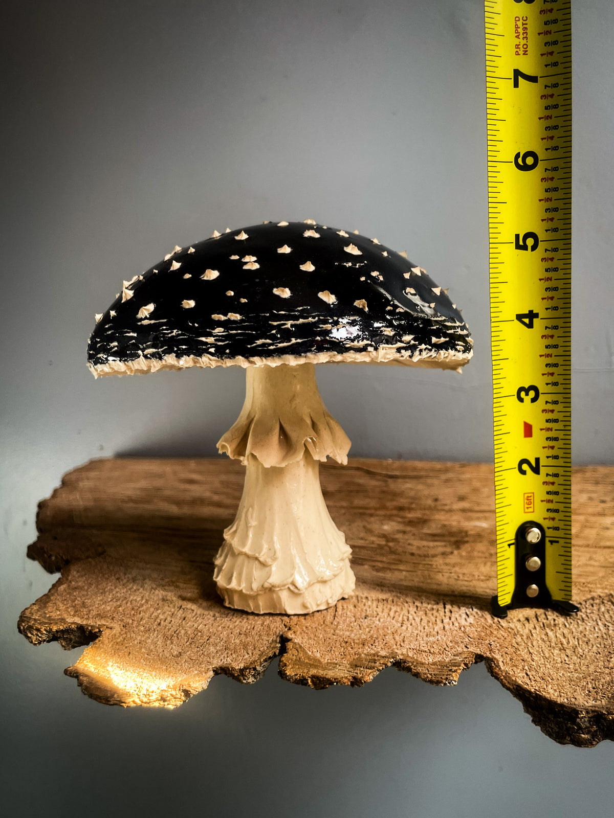 #3 Large BLACK amanita muscaria mushroom Spore Dispersal Incense Burner