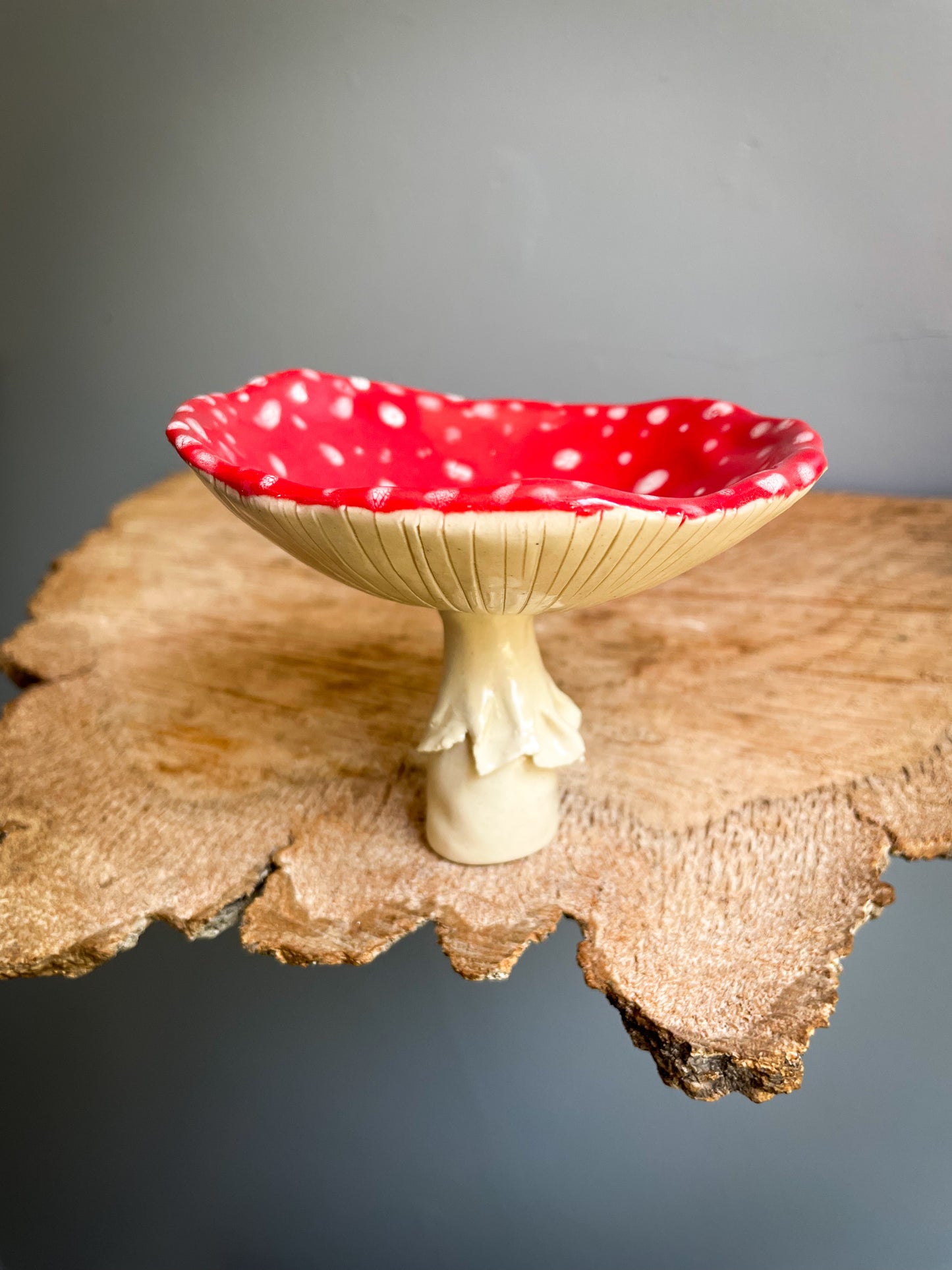 Amanita trinket dish/goblet MEDIUM