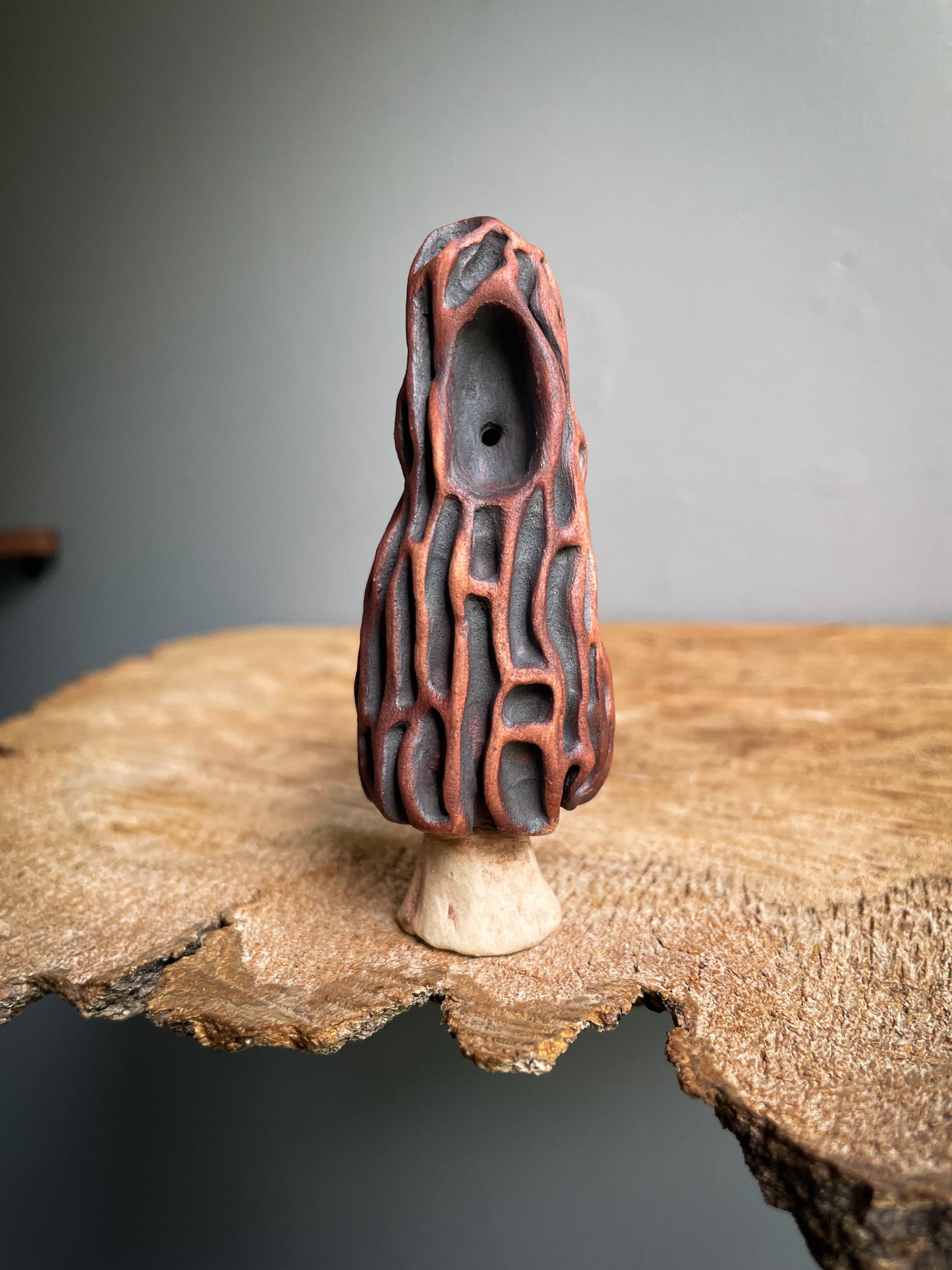 Small Morel mushroom pipe #3