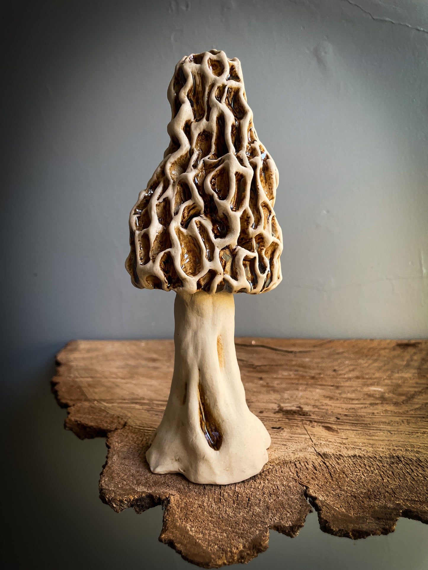 Medium Morel mushroom Spore Dispersal Incense Burner