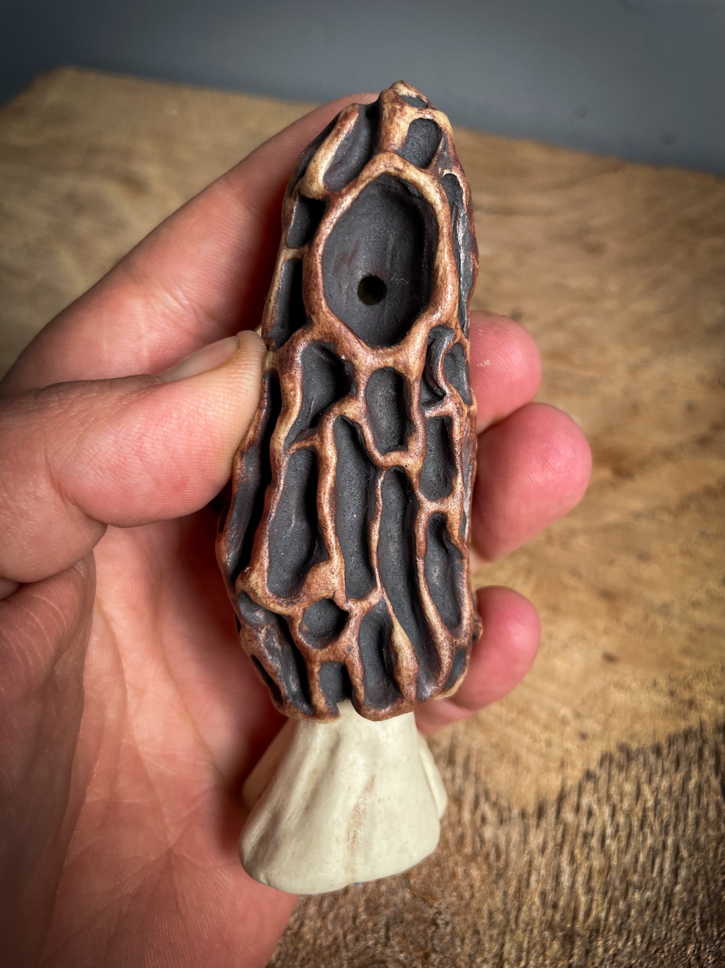 Small Morel mushroom pipe. #4