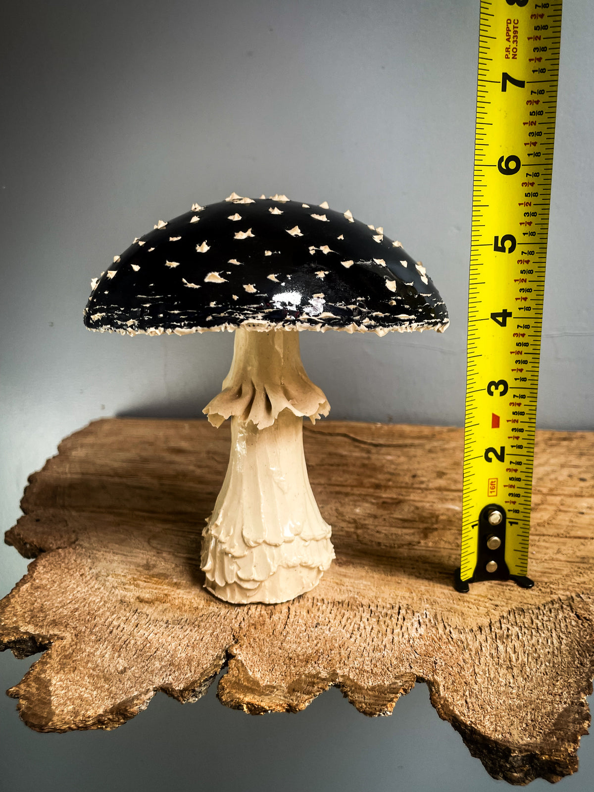 #5 Large BLACK amanita muscaria mushroom Spore Dispersal Incense Burner