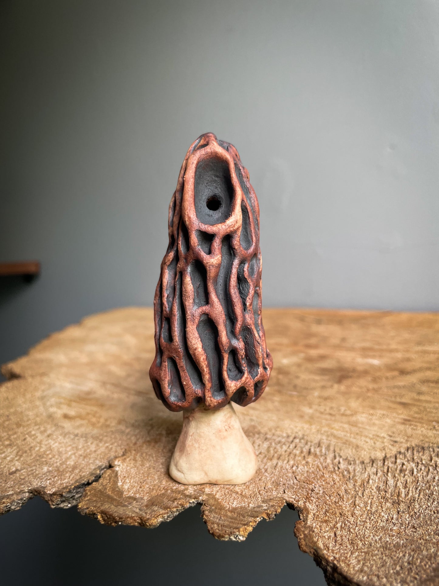 Small Morel mushroom pipe #7
