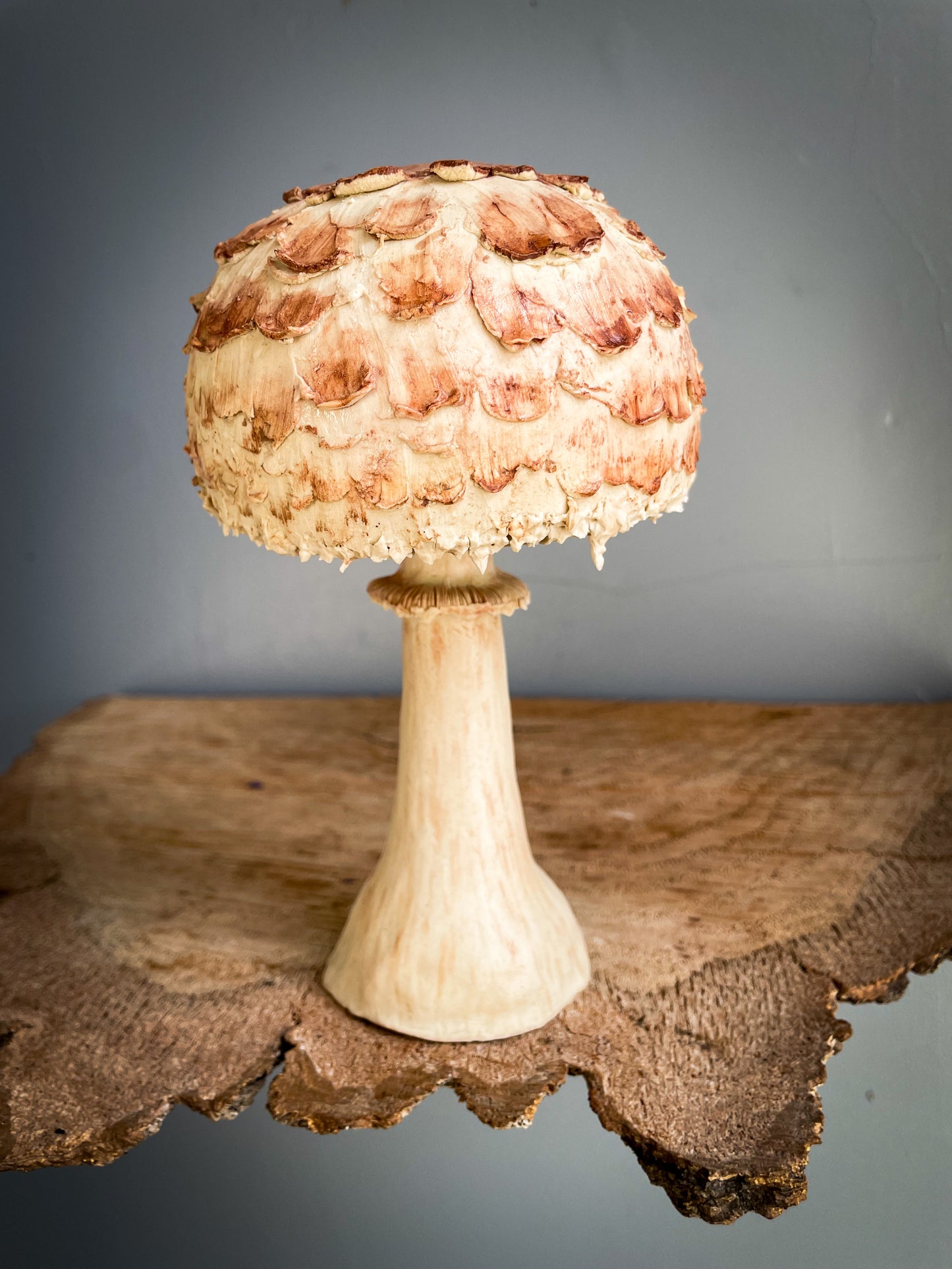 Leaning shaggy parasol mushroom Spore Dispersal Incense Burner