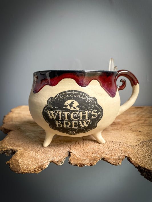 Witch’s brew Ceramic cauldron mug