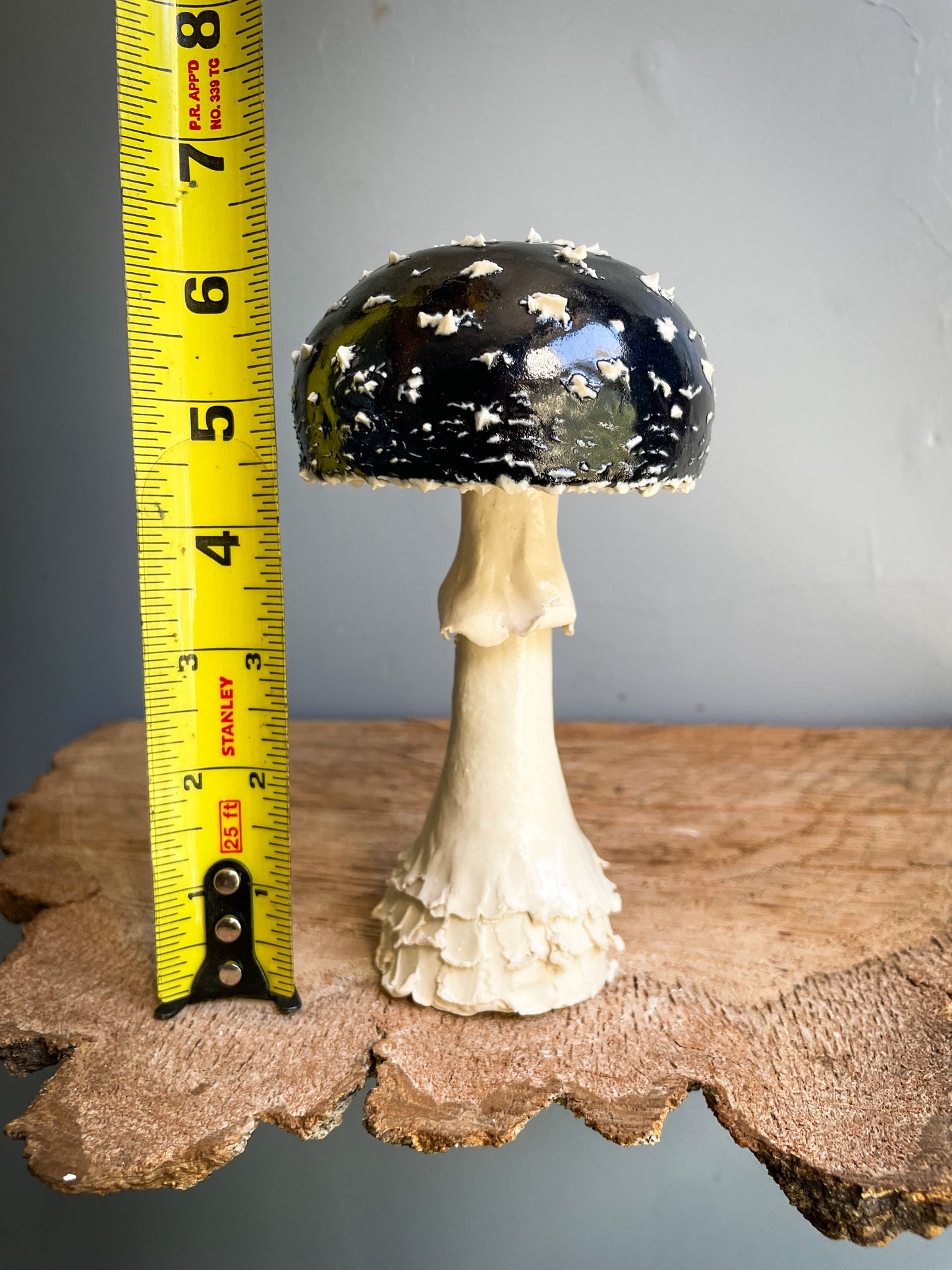 Large BLACK amanita muscaria mushroom Spore Dispersal Incense Burner