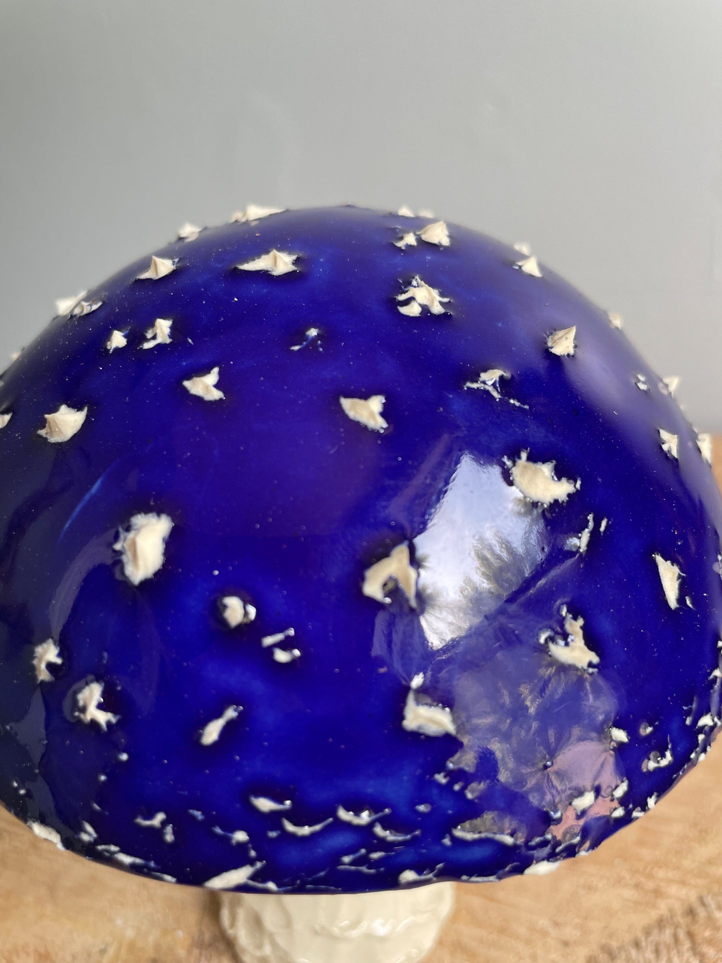 Large BLUE amanita mushroom Spore Dispersal Incense Burner