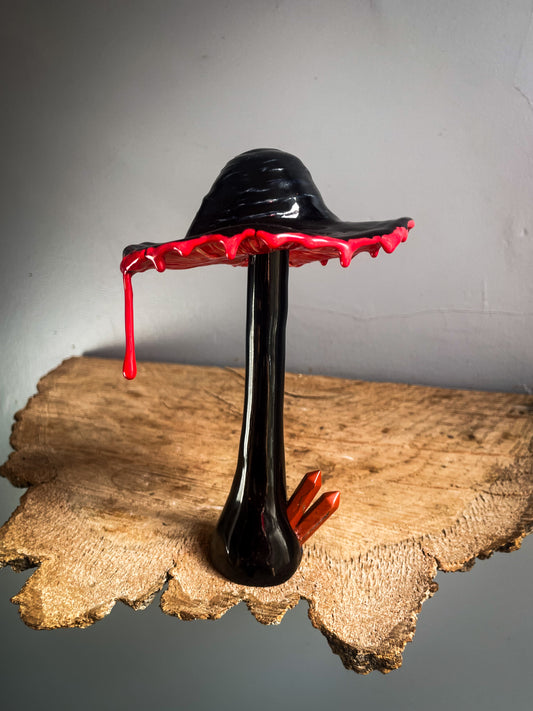 Bloody Mycena inspired spore dispersal incense burner.