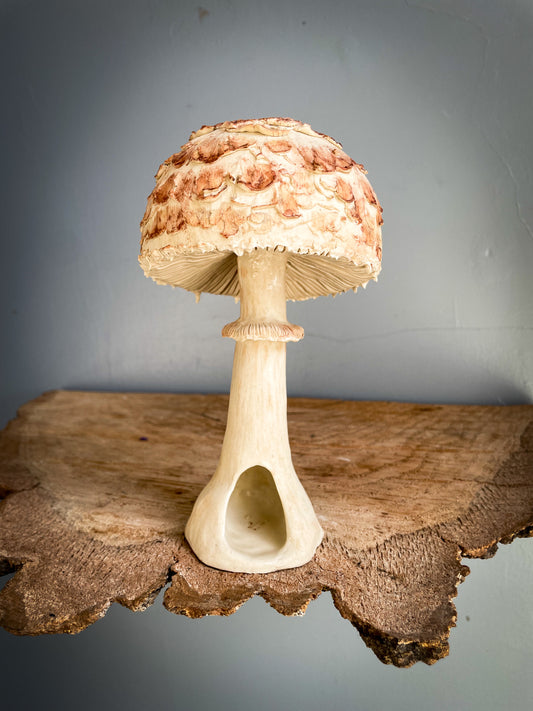 Leaning shaggy parasol mushroom Spore Dispersal Incense Burner