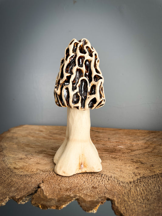 Small Morel mushroom Spore Dispersal Incense Burner