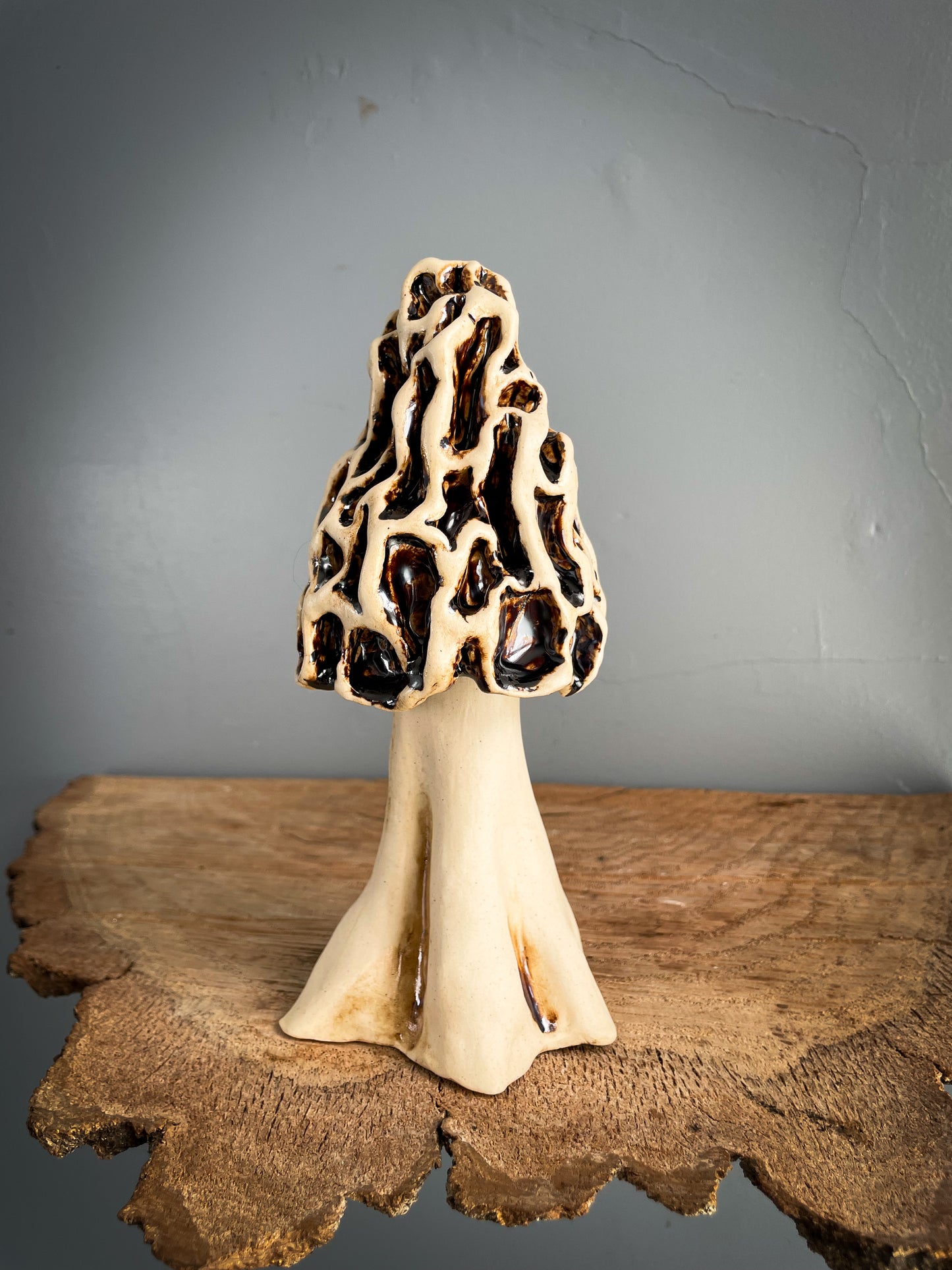 Large Morel mushroom Spore Dispersal Incense Burner