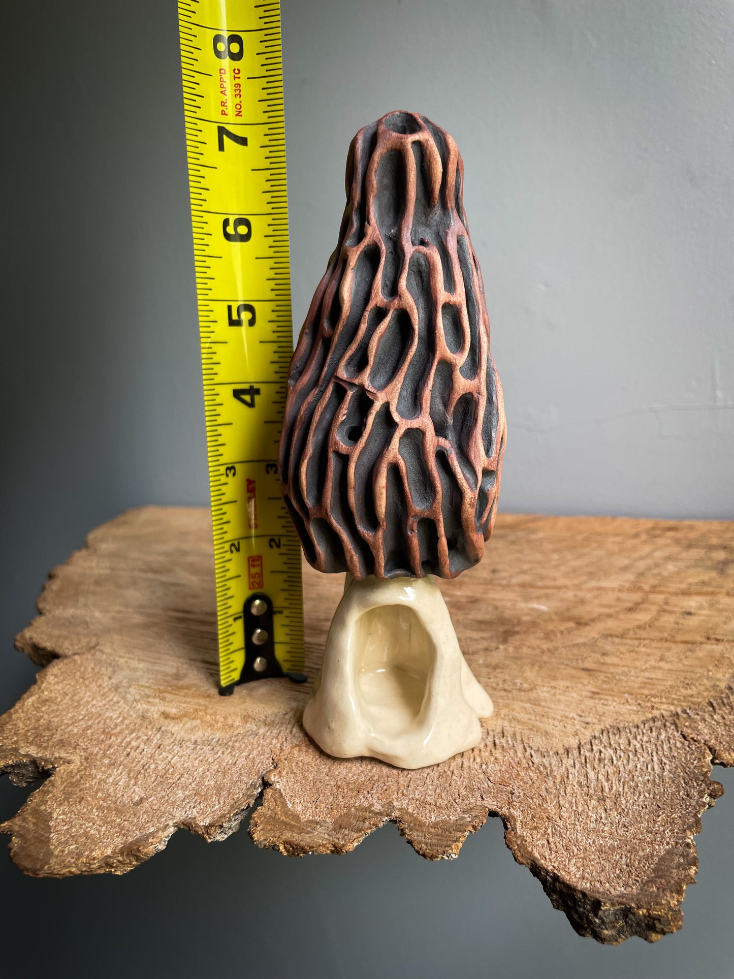 Large morel mushroom Spore dispersal incense burner #5