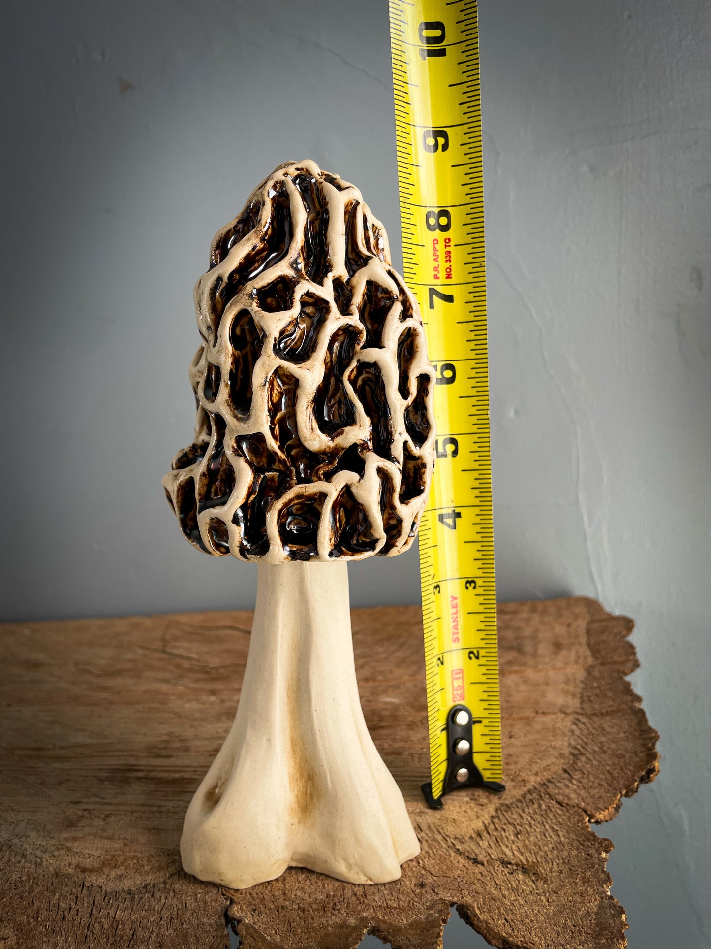 Large Morel mushroom Spore Dispersal Incense Burner